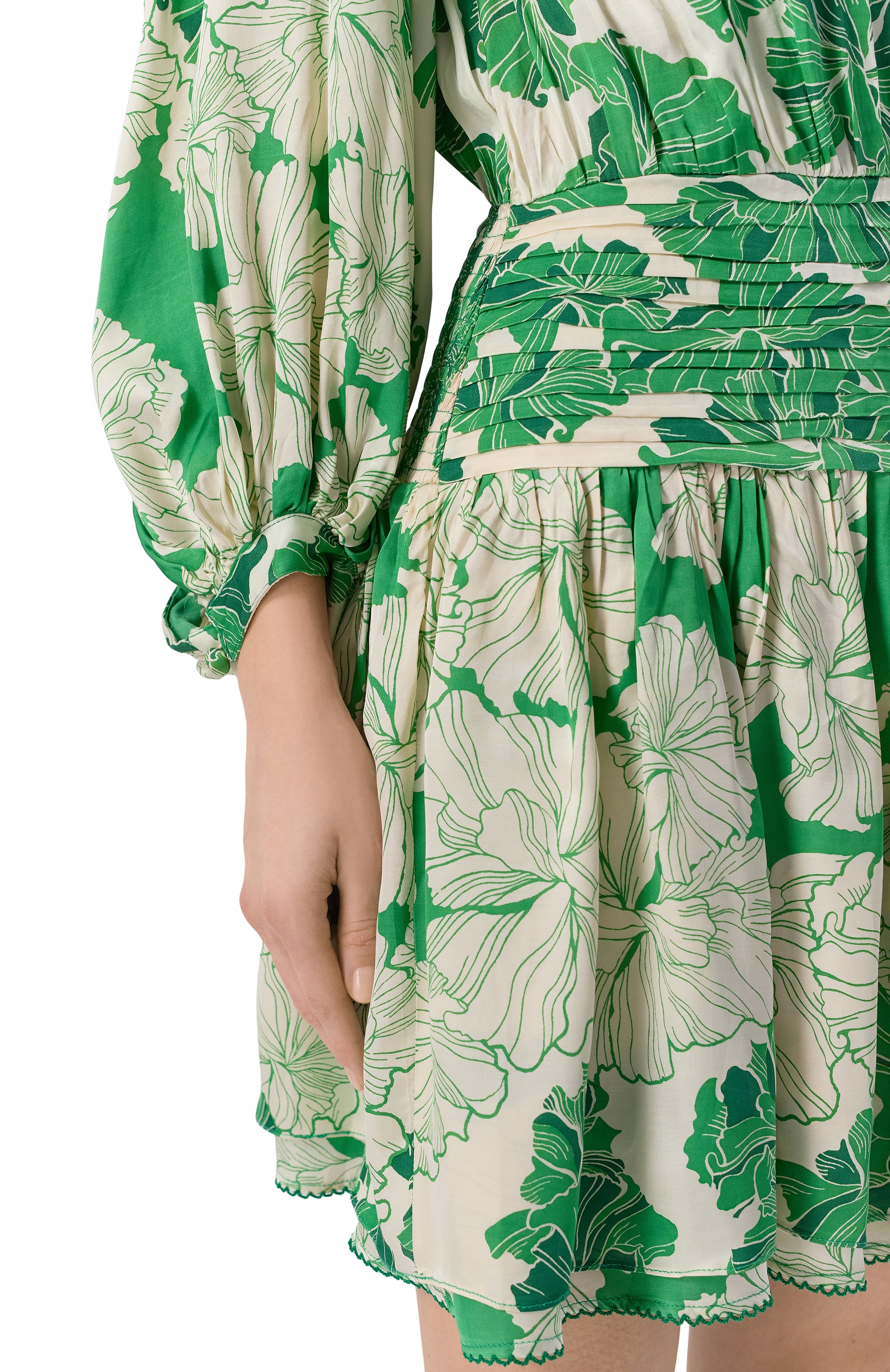 Платье из вискозы POUPETTE ST BARTH зеленого цвета по цене 47300 руб., арт. WENS26NVSFNN, фото 4 Платье из вискозы POUPETTE ST BARTH, арт. WENS26NVSFNN, фото 4