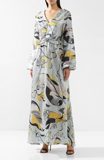 Шелковое платье EMILIO PUCCI разноцветного цвета по цене 299500 руб., арт. 9ERI60/9E722, фото 3 Шелковое платье EMILIO PUCCI, арт. 9ERI60/9E722, фото 3