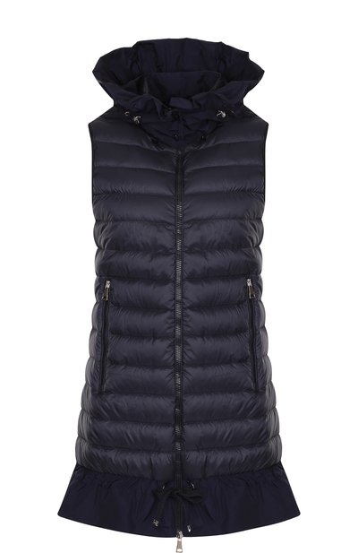 Женский удлиненный пуховый жилет с капюшоном MONCLER, арт. D1-093-84522-00-809AB