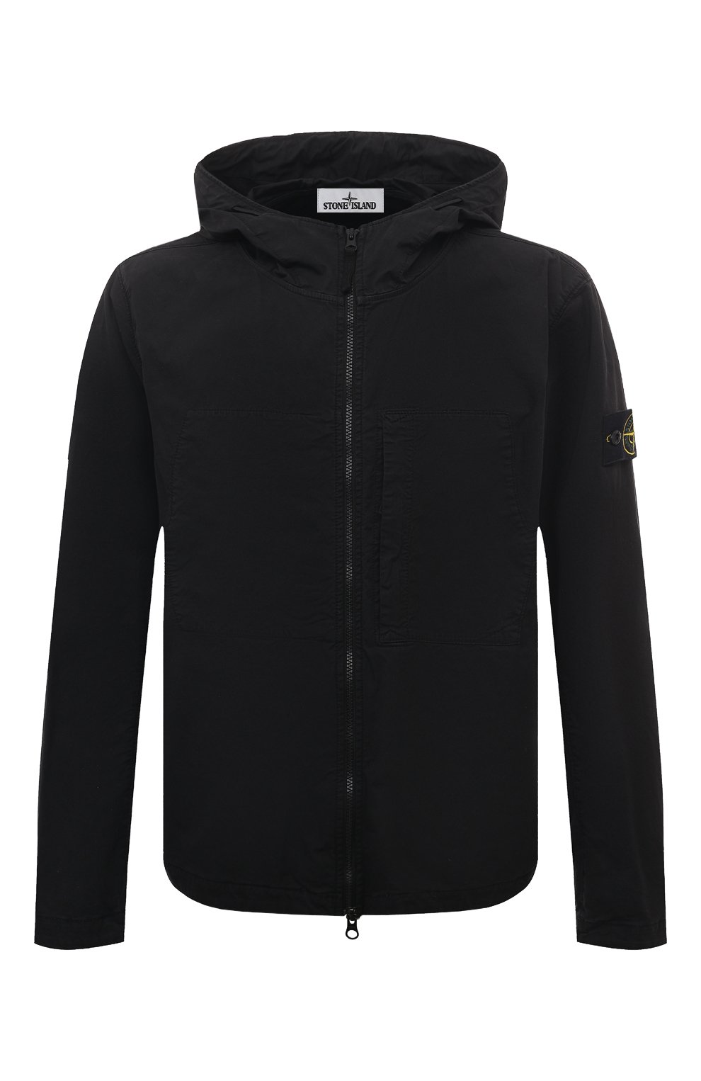 Черная мужская хлопковая куртка STONE ISLAND купить в ЦУМ, арт