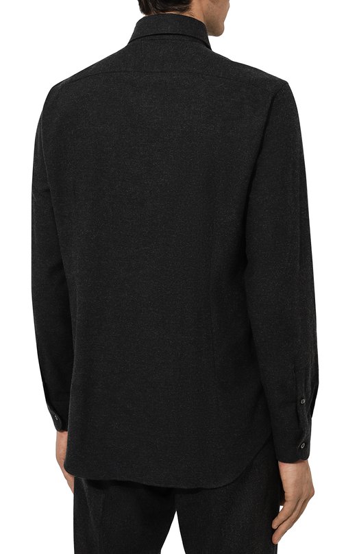 Хлопковая рубашка Corneliani 94P156-9411629 Серый  94P156-9411629 Фото 4