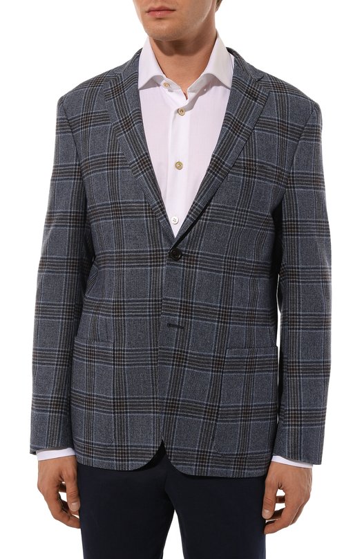 Шерстяной пиджак Corneliani 946002-9416216 Синий  946002-9416216 Фото 4