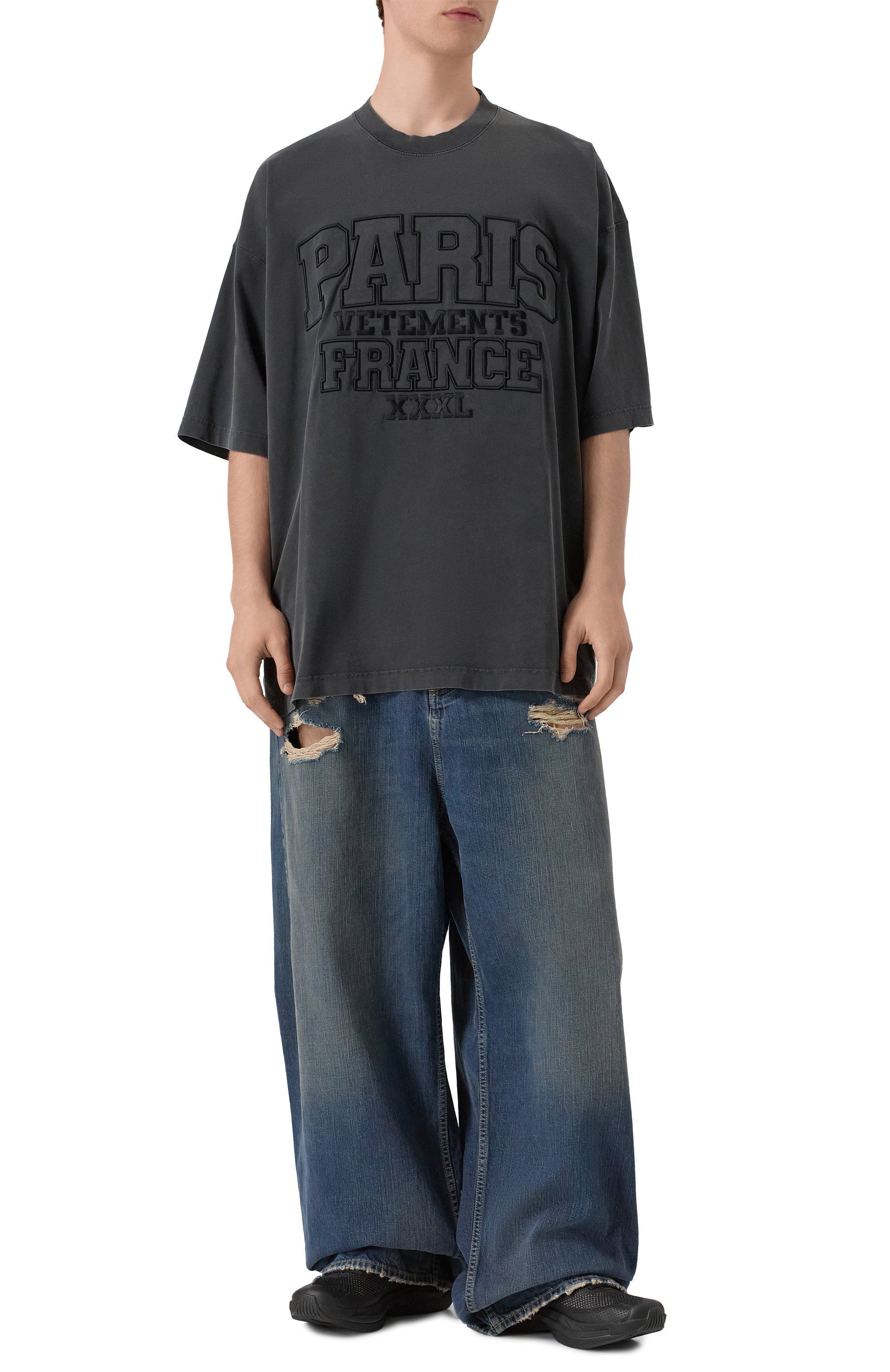 Хлопковая футболка VETEMENTS, арт. UA65TR550B/LIGHT JERSEY, фото 2