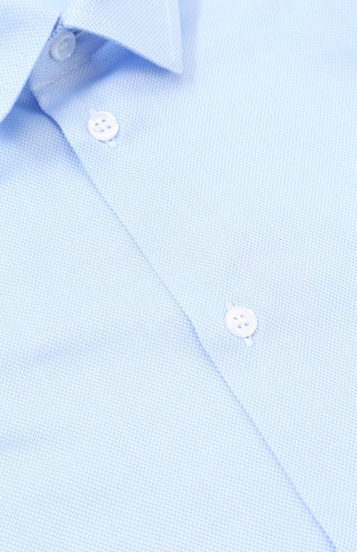 Хлопковая рубашка прямого кроя DAL LAGO голубого цвета по цене 9910 руб., арт. N402/7317/4-6, фото 3 Хлопковая рубашка прямого кроя DAL LAGO, арт. N402/7317/4-6, фото 3