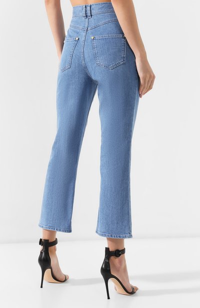 Укороченные джинсы BALMAIN синего цвета по цене 106500 руб., арт. RF15353/D041, фото 4 Укороченные джинсы BALMAIN, арт. RF15353/D041, фото 4