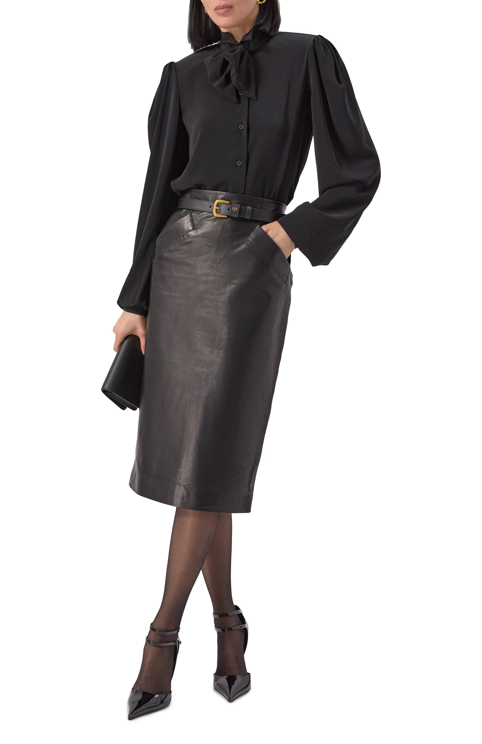 Кожаная юбка JACOB LEE, арт. WLS092SS25B, фото 2