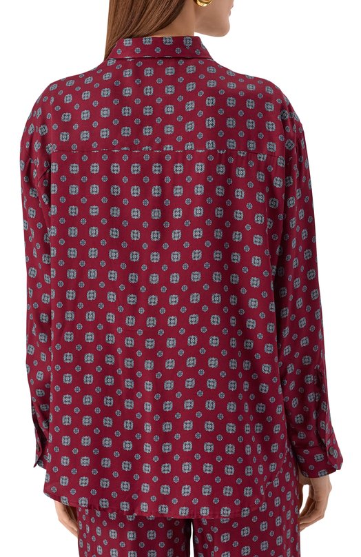 Рубашка из вискозы Erika Cavallini P5WT01 Бордовый  P5WT01 Фото 4
