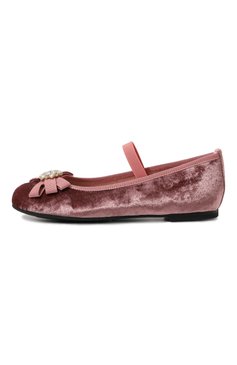 Детские балетки PRETTY BALLERINAS розового цвета, арт. 50748 | Фото 2 (Материал внешний: Текстиль; Материал сплава: Проставлено; Нос: Не проставлено)