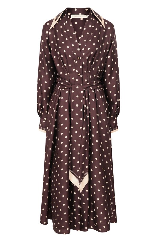 Шелковое платье Zimmermann 8879DS26R Коричневый 8879DS26R