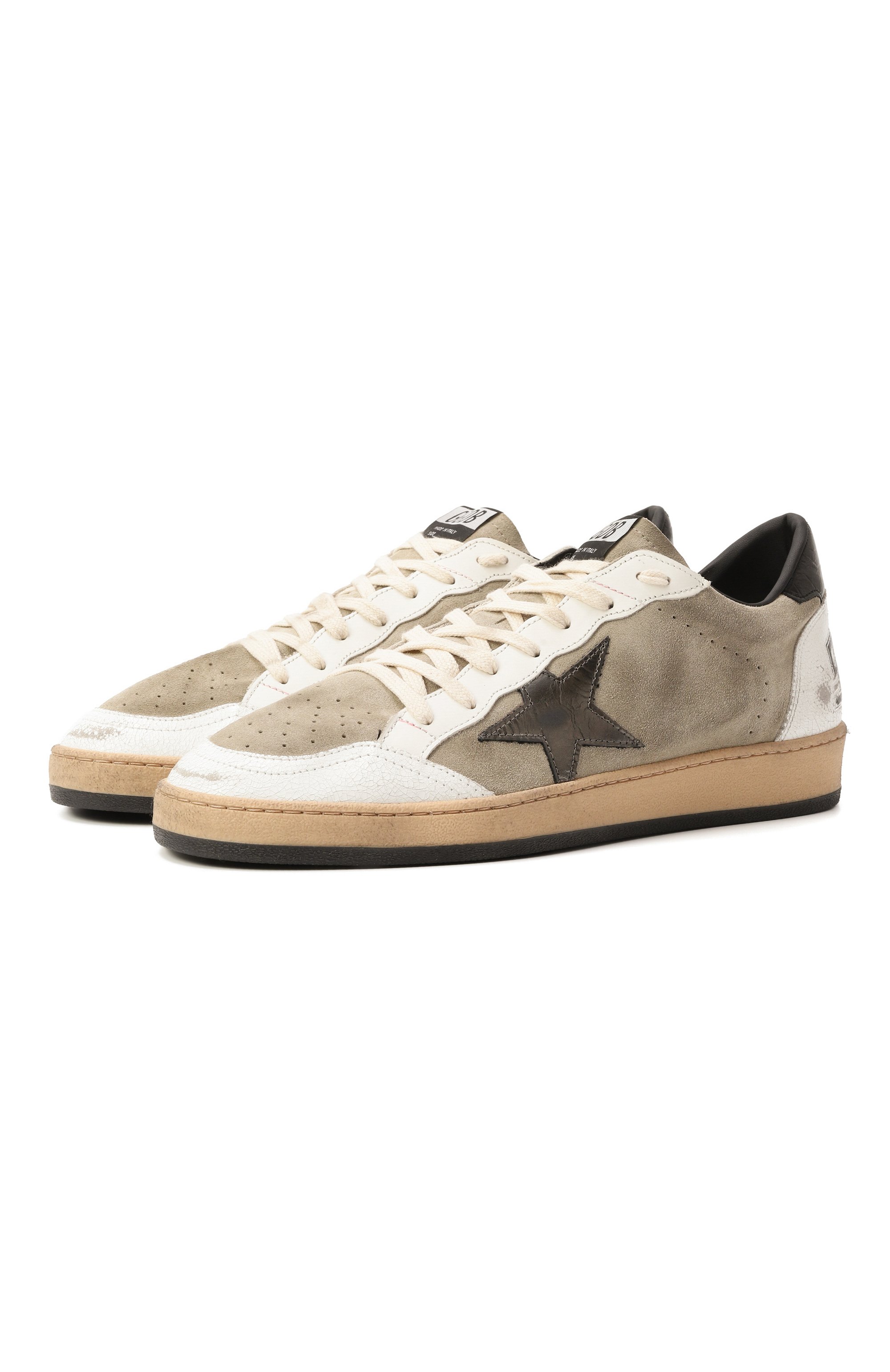 Замшевые кеды ball star GOLDEN GOOSE DELUXE BRAND, арт. GMF00117.F006796, фото 1