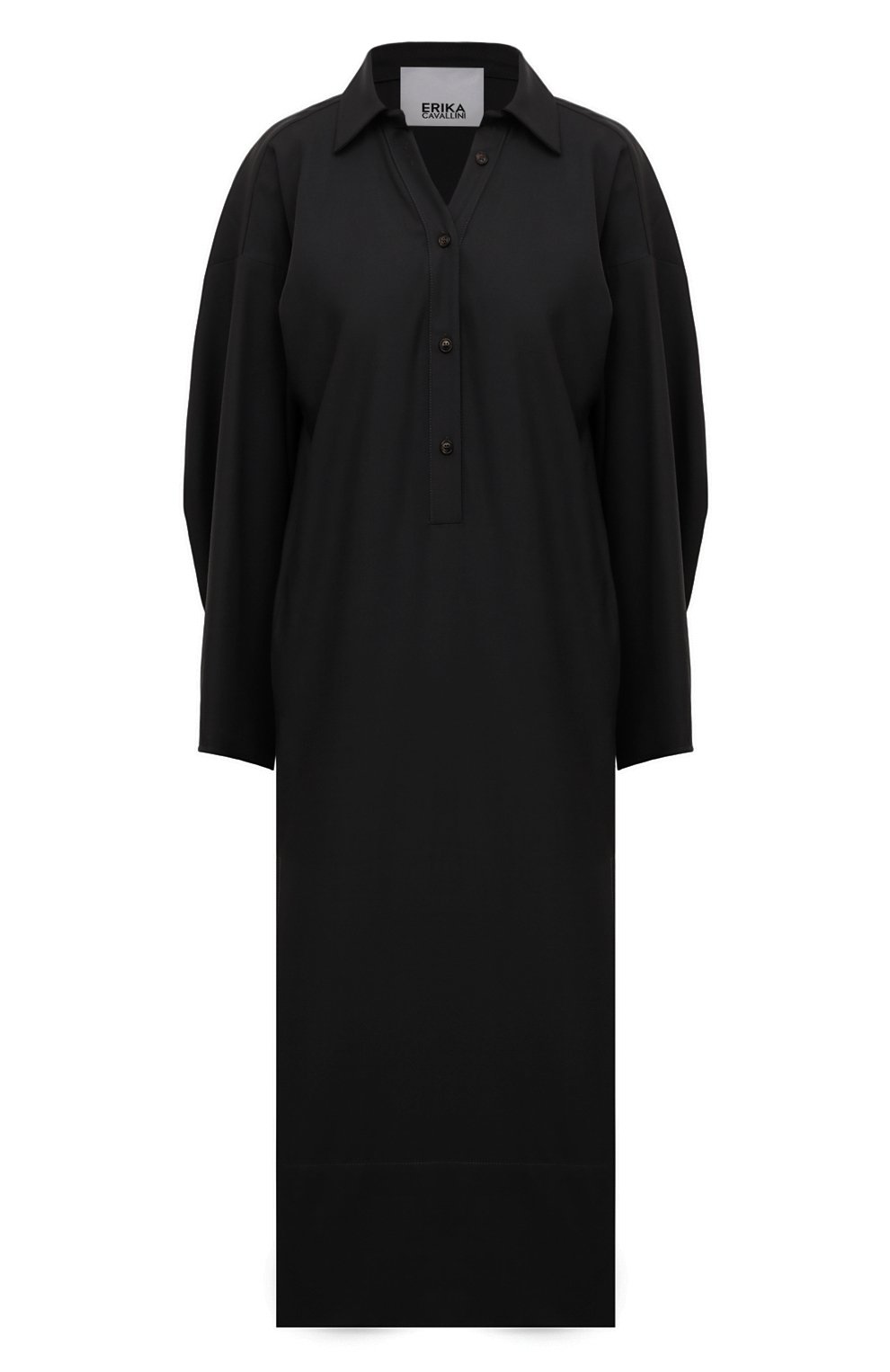 Шерстяное платье ERIKA CAVALLINI черного цвета по цене 66100 руб., арт. E4WH03, фото 1 Шерстяное платье ERIKA CAVALLINI, арт. E4WH03, фото 1