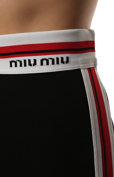 Хлопковые легинсы MIU MIU, арт. MJP245-1ZFU-F0002, фото 5