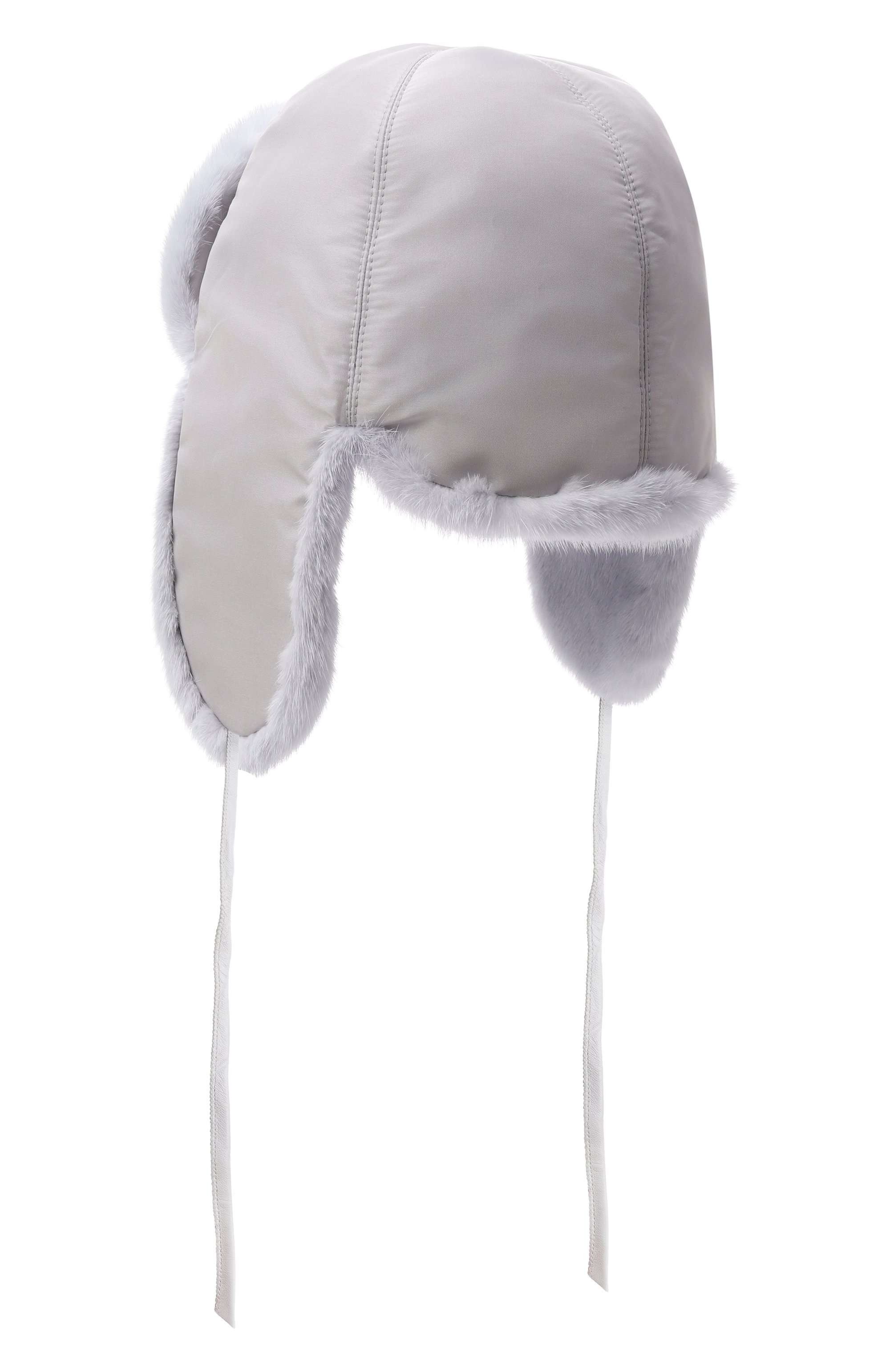 Шапка-ушанка с отделкой из норки FURLAND светло-голубого цвета по цене 69600 руб., арт. 0242510010067600055, фото 2 Шапка-ушанка с отделкой из норки FURLAND, арт. 0242510010067600055, фото 2