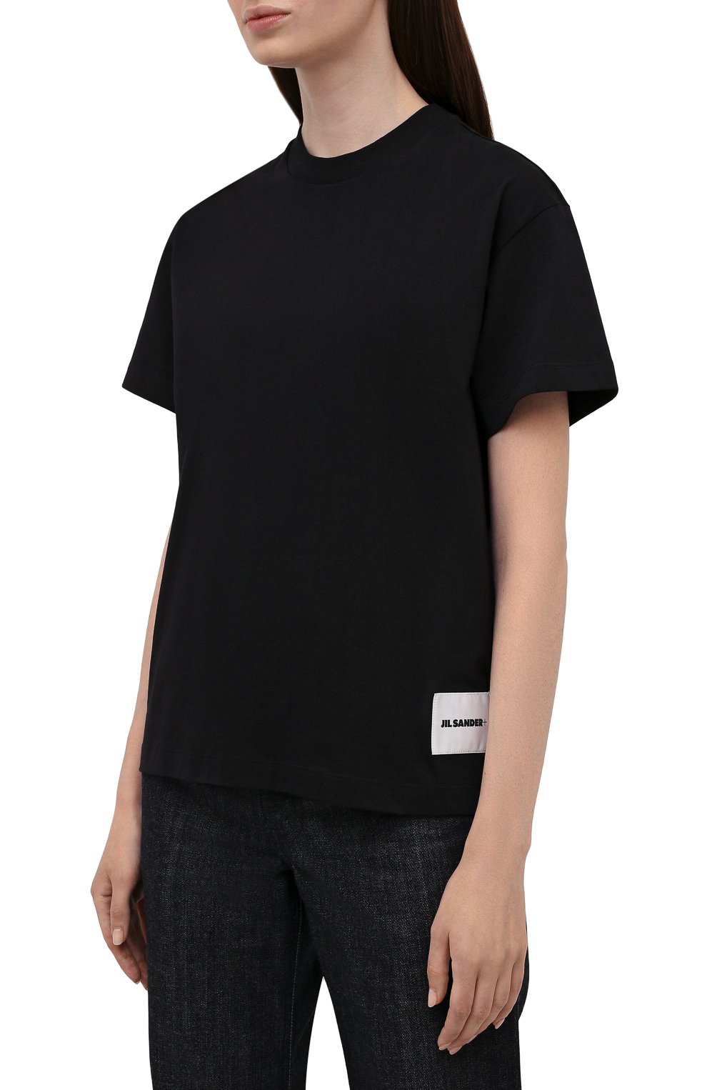 Комплект из трех хлопковых футболок JIL SANDER черного цвета по цене 39550 руб., арт. JPPT706540-WT248808, фото 3 Комплект из трех хлопковых футболок JIL SANDER, арт. JPPT706540-WT248808, фото 3
