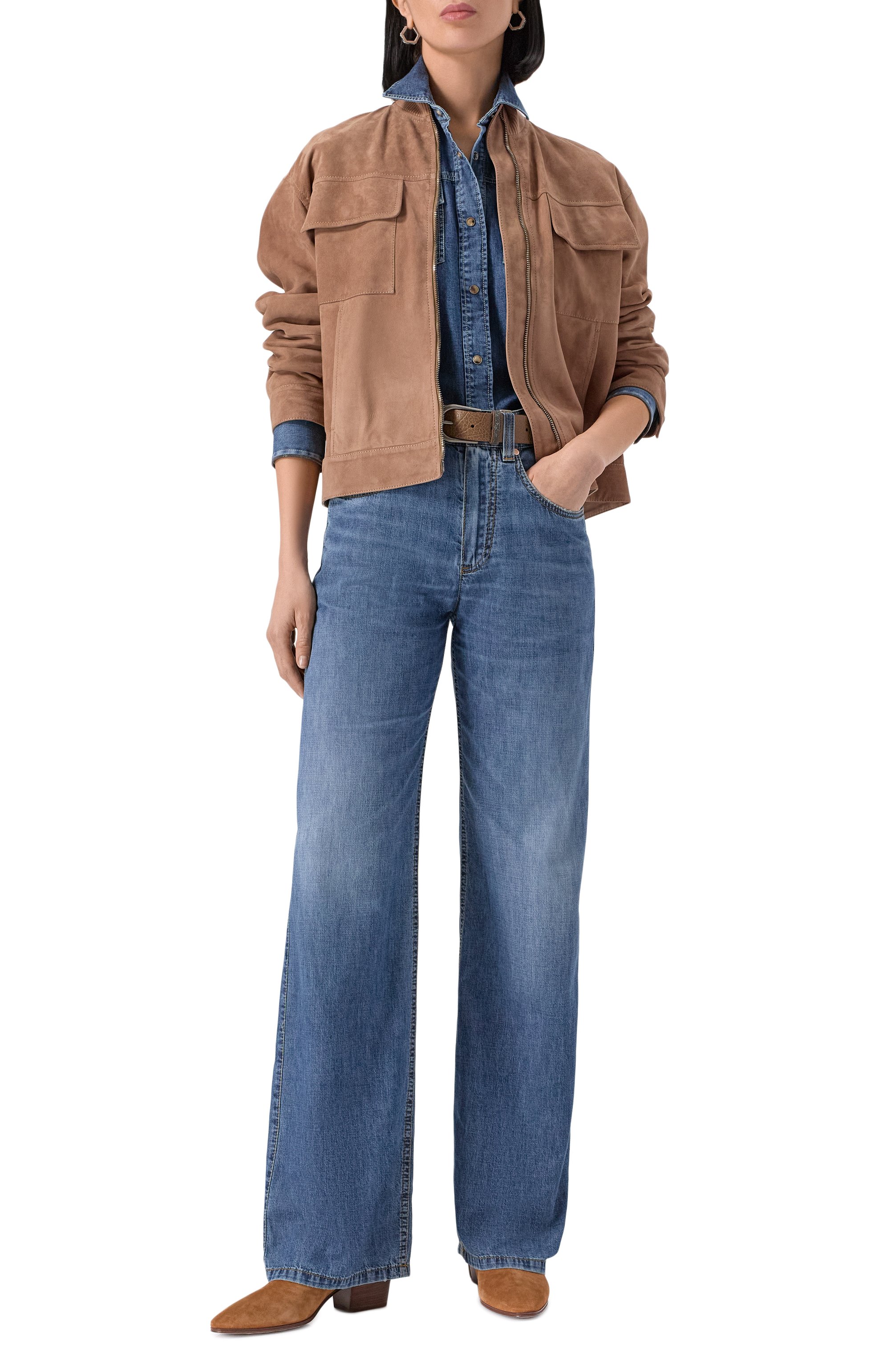 Джинсовая рубашка BRUNELLO CUCINELLI, арт. MH192NL626, фото 2