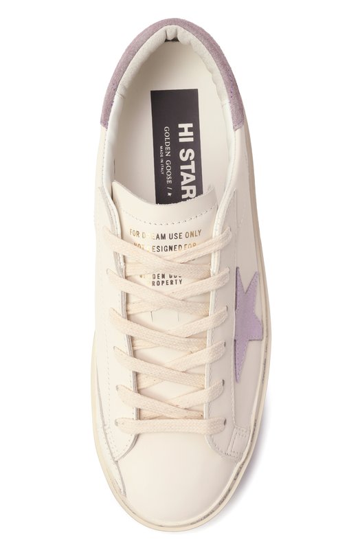 Кожаные кеды Hi Star Golden Goose Deluxe Brand GWF00118.F007537 Кремовый  GWF00118.F007537 Фото 6