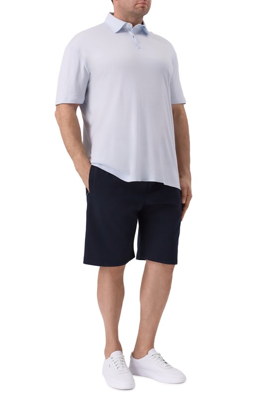 Шорты из лиоцелла и хлопка Paul&Shark 26411806_001 Синий  26411806_001 Фото 2