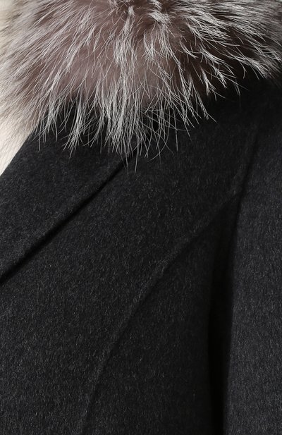 Однотонное пальто прямого кроя с мехом MICHAEL MICHAEL KORS, арт. MF72HRK787, фото 5