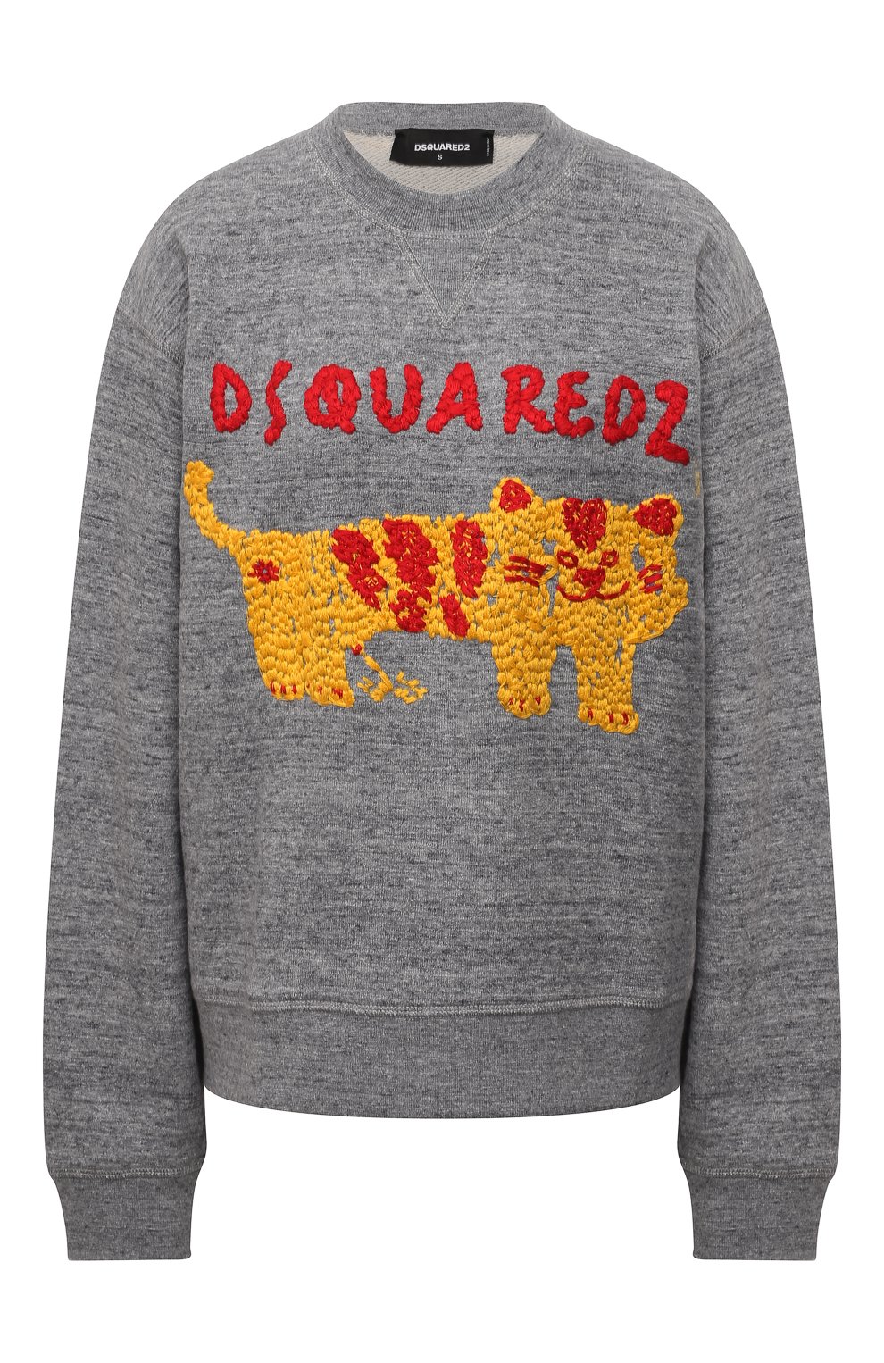 Хлопковый свитшот DSQUARED2 серого цвета по цене 57000 руб., арт. S75GU0421/S25463, фото 1 Хлопковый свитшот DSQUARED2, арт. S75GU0421/S25463, фото 1