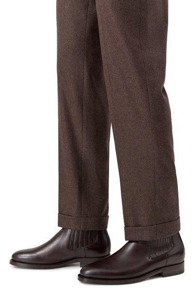 Кожаные челси BRUNELLO CUCINELLI темно-бордового цвета по цене 191500 руб., арт. MZU0DEV740, фото 3 Кожаные челси BRUNELLO CUCINELLI, арт. MZU0DEV740, фото 3