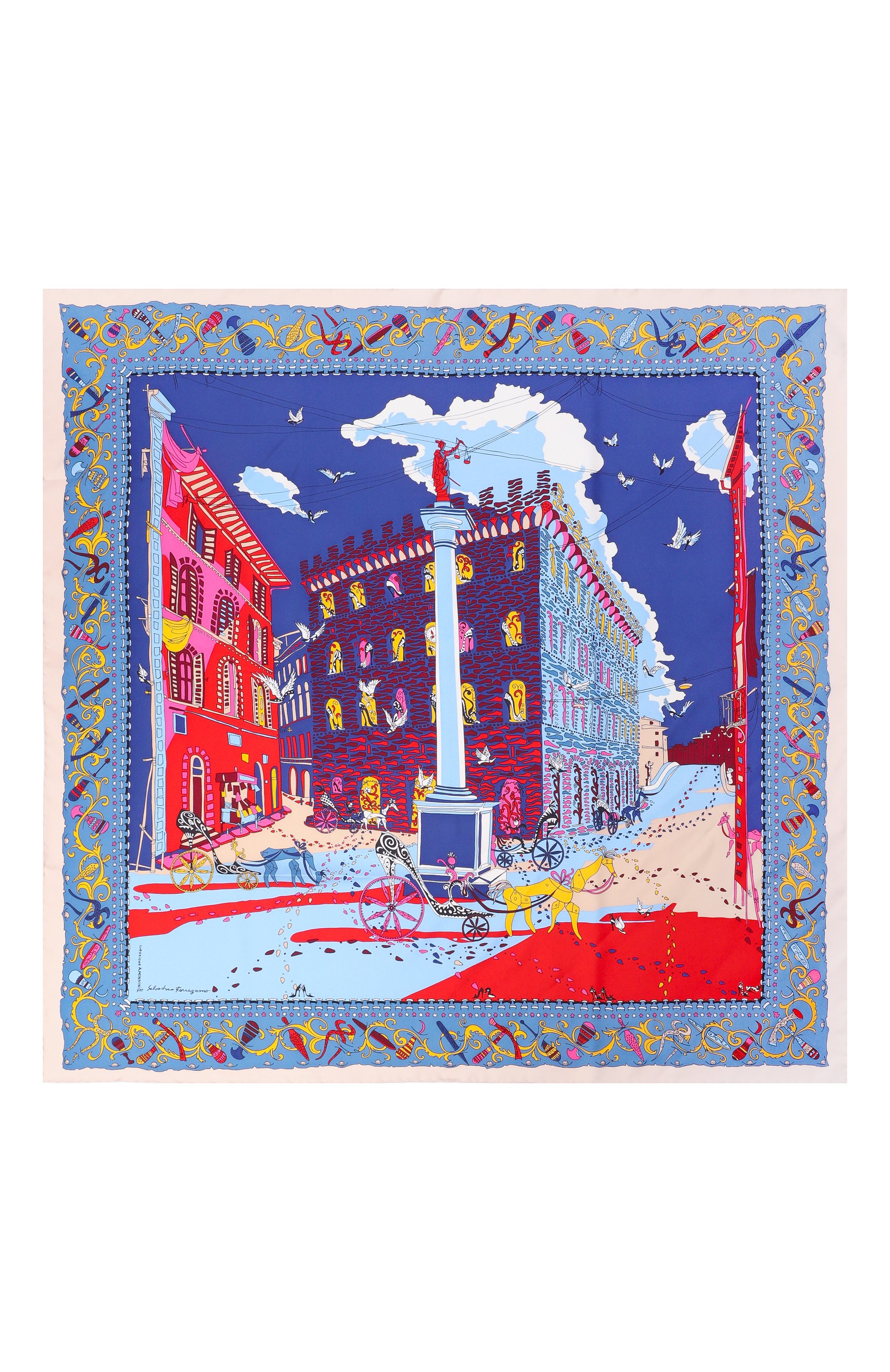 Шелковый платок FERRAGAMO, арт. 311595/746, фото 4