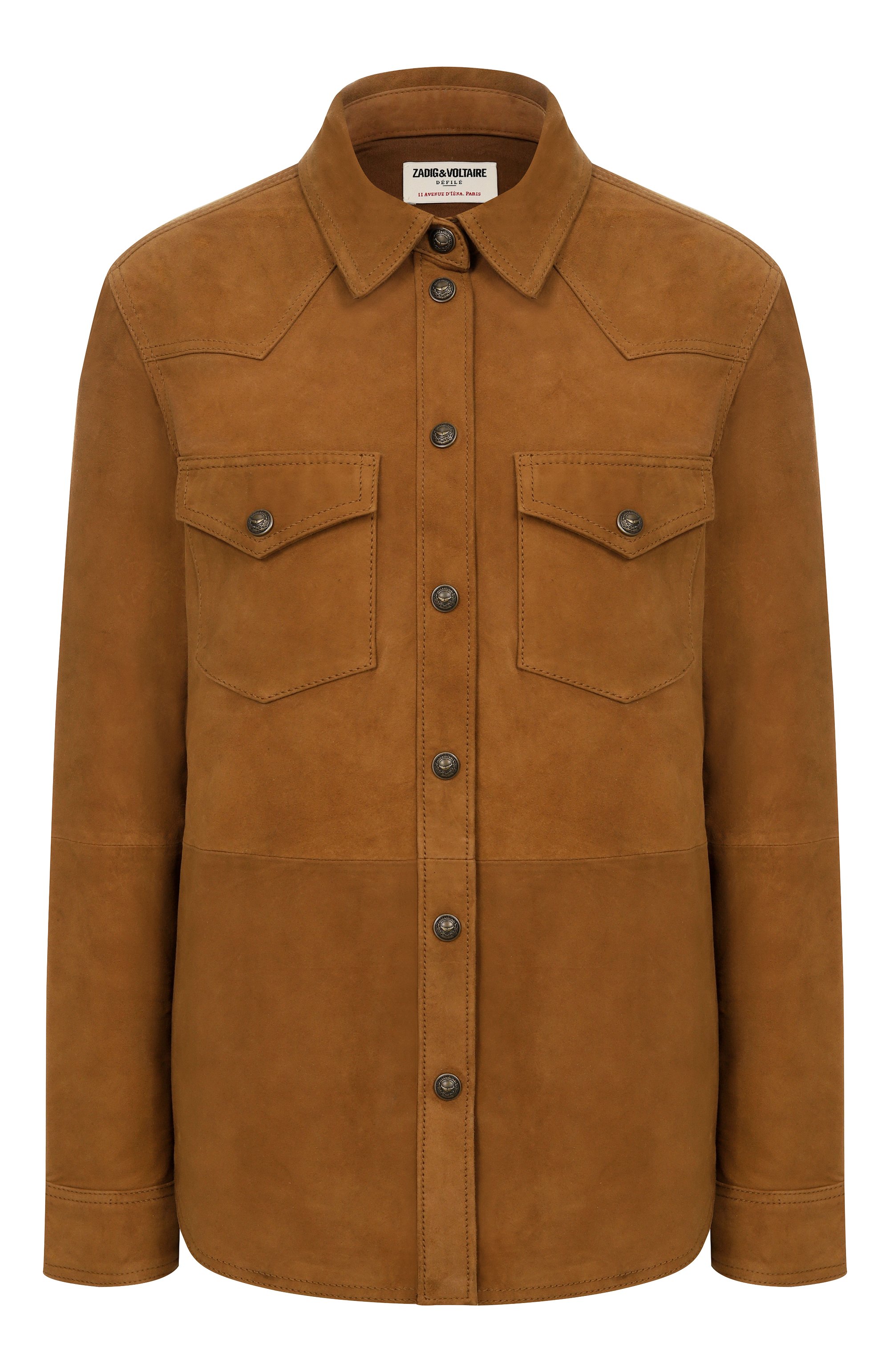 Замшевая рубашка ZADIG AND VOLTAIRE, арт. RWSH01033, фото 1