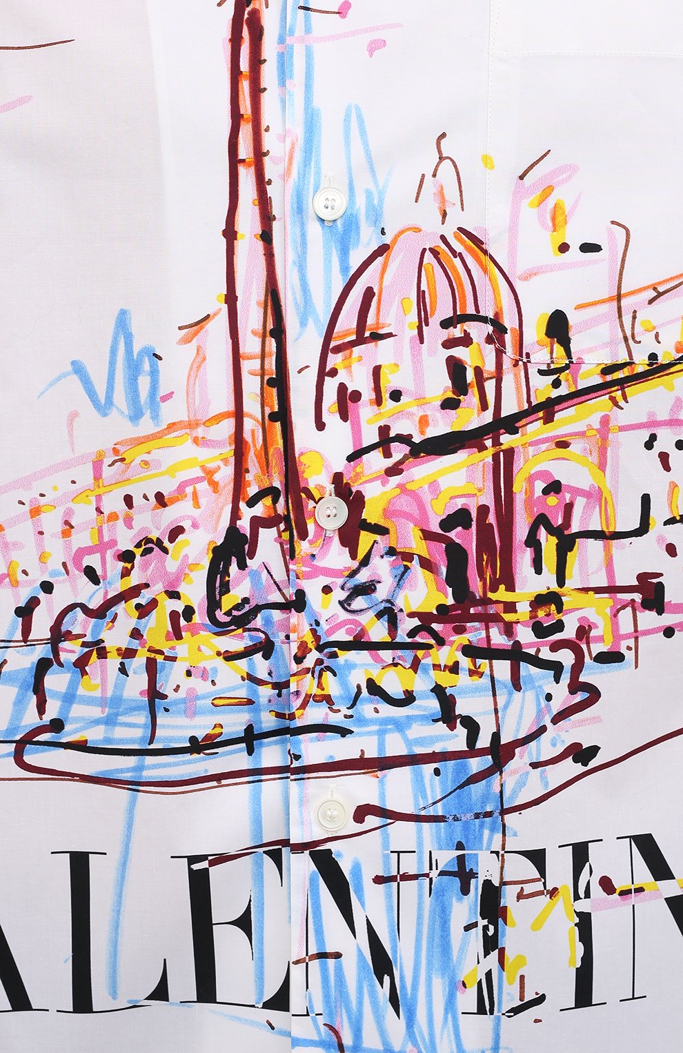 Хлопковая рубашка VALENTINO, арт. VV3AA76971J, фото 5