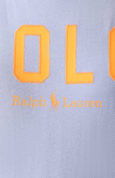 Хлопковая футболка POLO RALPH LAUREN голубого цвета по цене 8995 руб., арт. 211780287, фото 5 Хлопковая футболка POLO RALPH LAUREN, арт. 211780287, фото 5