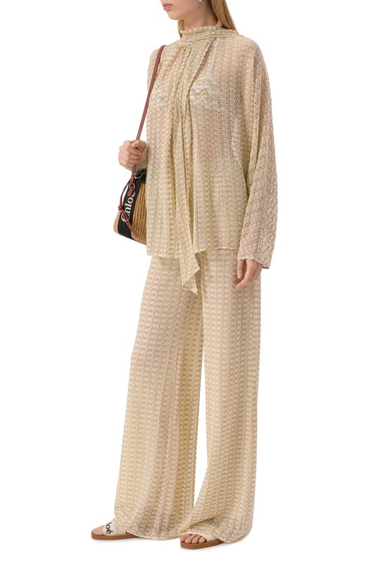 Брюки из вискозы Missoni DS25SI0M/BR010R Бежевый  DS25SI0M/BR010R Фото 2
