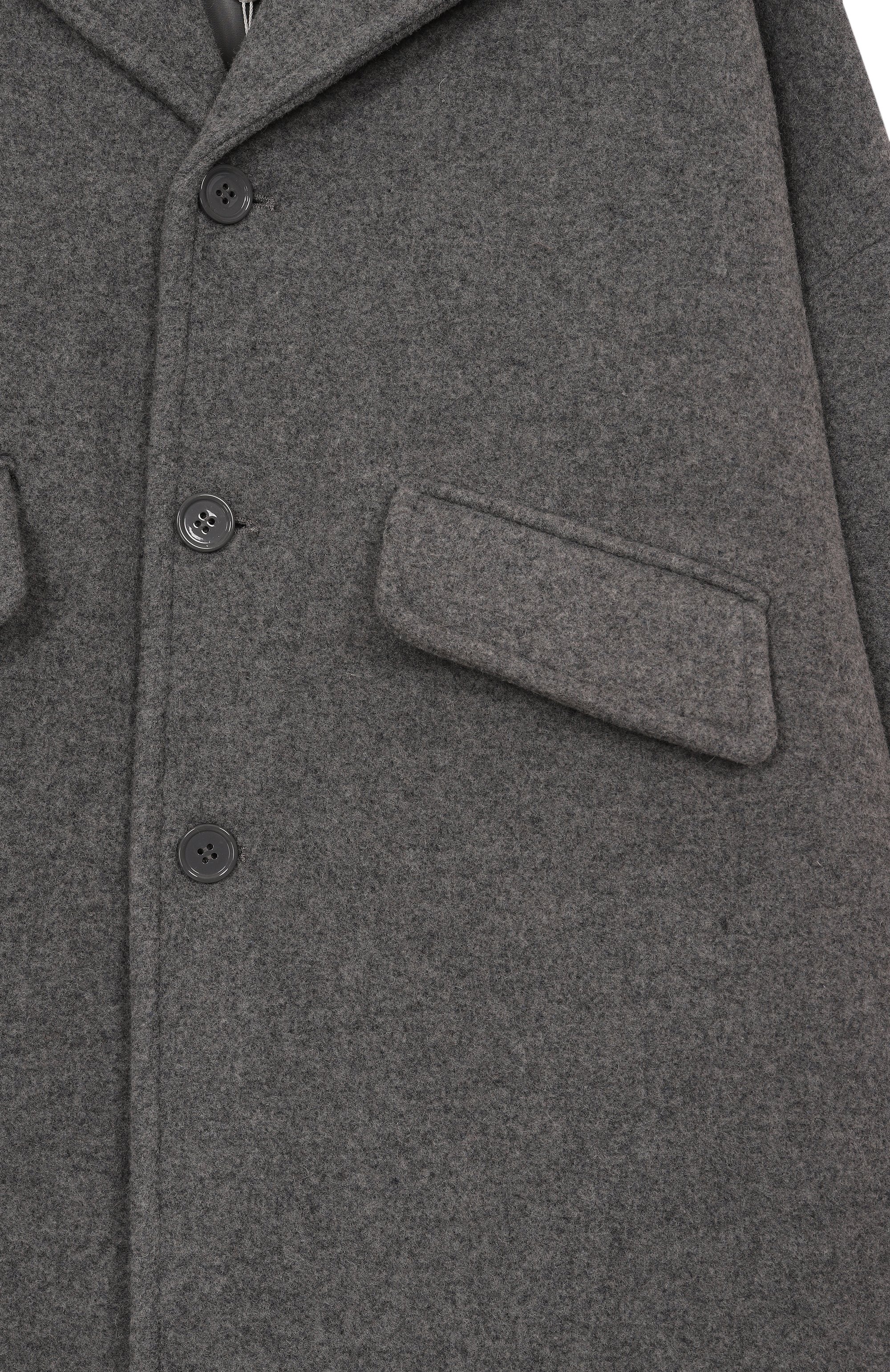 Шерстяное пальто MM6 серого цвета по цене 65200 руб., арт. M60833/MM00W, фото 3 Шерстяное пальто MM6, арт. M60833/MM00W, фото 3