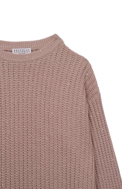 Хлопковый свитер BRUNELLO CUCINELLI, арт. BDVM78100B, фото 3