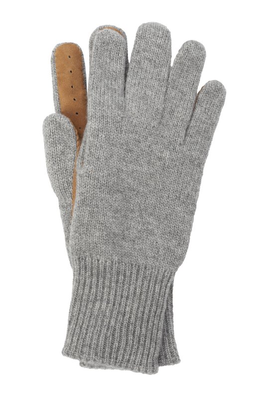 Комбинированные перчатки Brunello Cucinelli M2292118 Серый M2292118