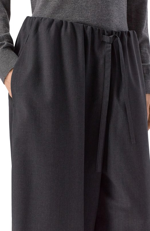 Шерстяные брюки TOTEME 261-WRB0343-FB0552 Серый  261-WRB0343-FB0552 Фото 5