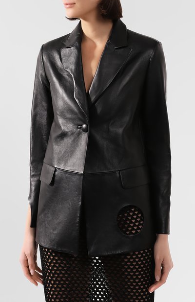 Кожаный жакет OFF-WHITE, арт. 0WJA027S20LEA0011000, фото 3