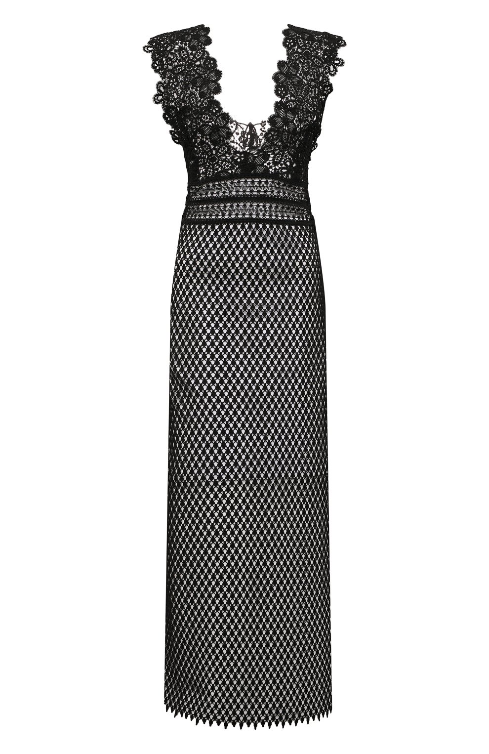 Платье ERMANNO SCERVINO черного цвета по цене 87800 руб., арт. D424Q306MYJ, фото 1 Платье ERMANNO SCERVINO, арт. D424Q306MYJ, фото 1