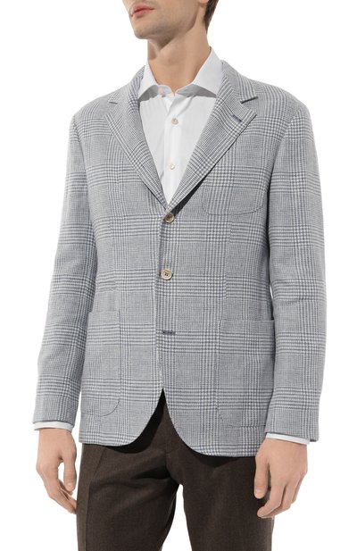 Пиджак изо льна и шерсти BRUNELLO CUCINELLI, арт. MS4857BND, фото 5