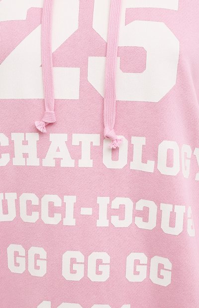 Хлопковое худи GUCCI светло-розового цвета по цене 128160 руб., арт. 660282/XJDJD, фото 5 Хлопковое худи GUCCI, арт. 660282/XJDJD, фото 5
