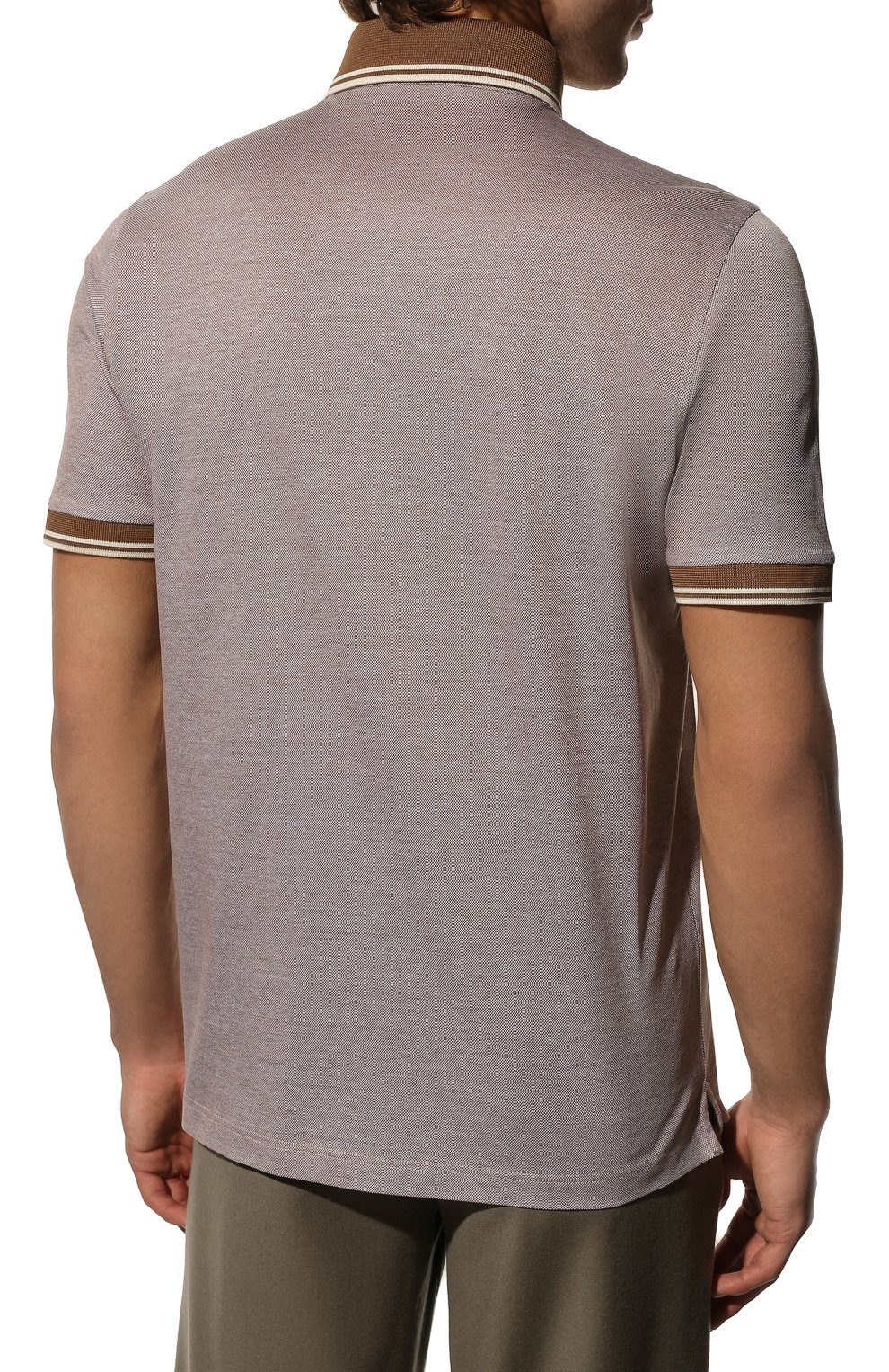 Хлопковое поло GRAN SASSO коричневого цвета по цене 18450 руб., арт. 60144/72721, фото 4 Хлопковое поло GRAN SASSO, арт. 60144/72721, фото 4