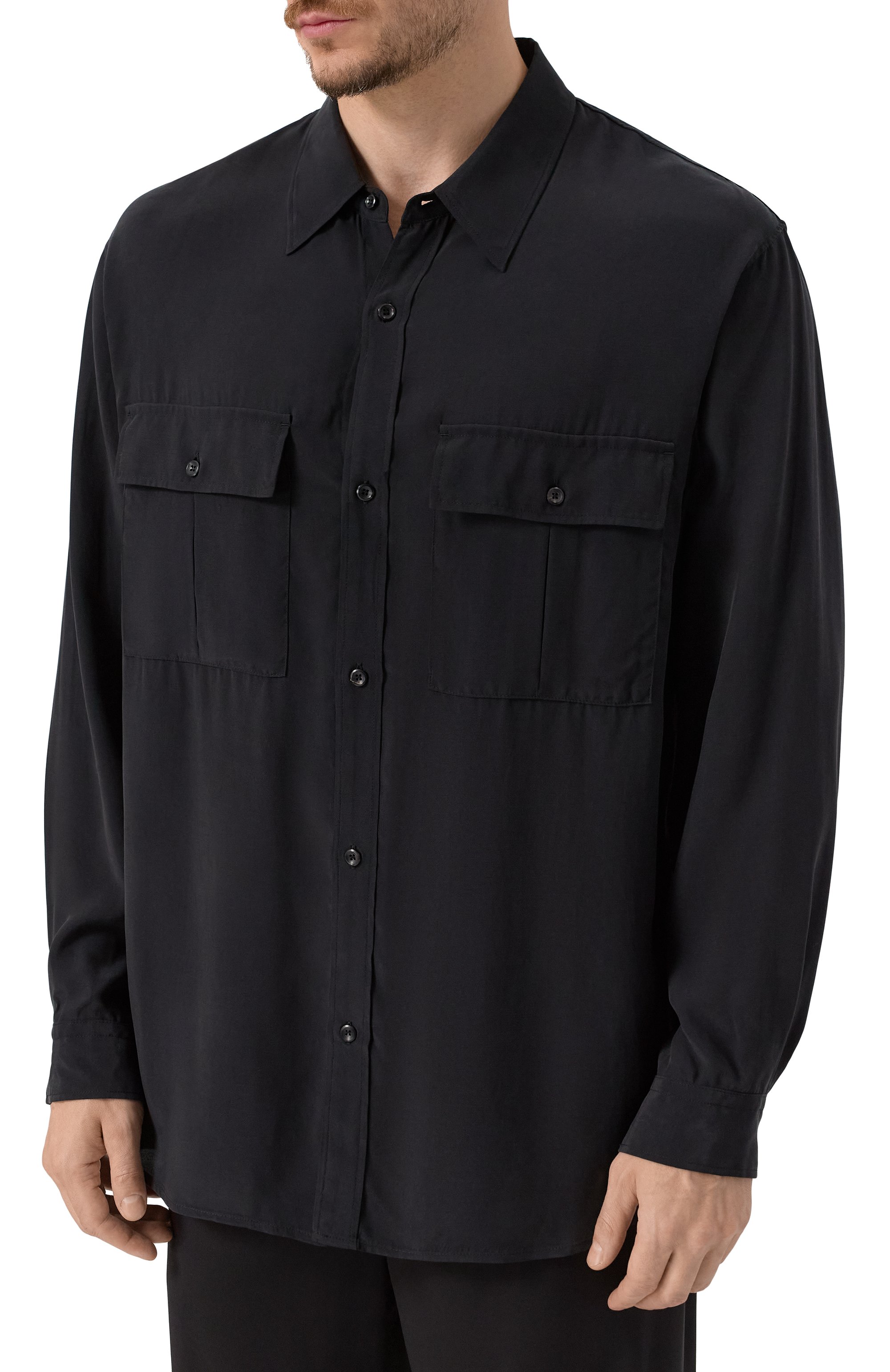 Рубашка ATTACHMENT черного цвета по цене 55600 руб., арт. AS51-034, фото 3 Рубашка ATTACHMENT, арт. AS51-034, фото 3