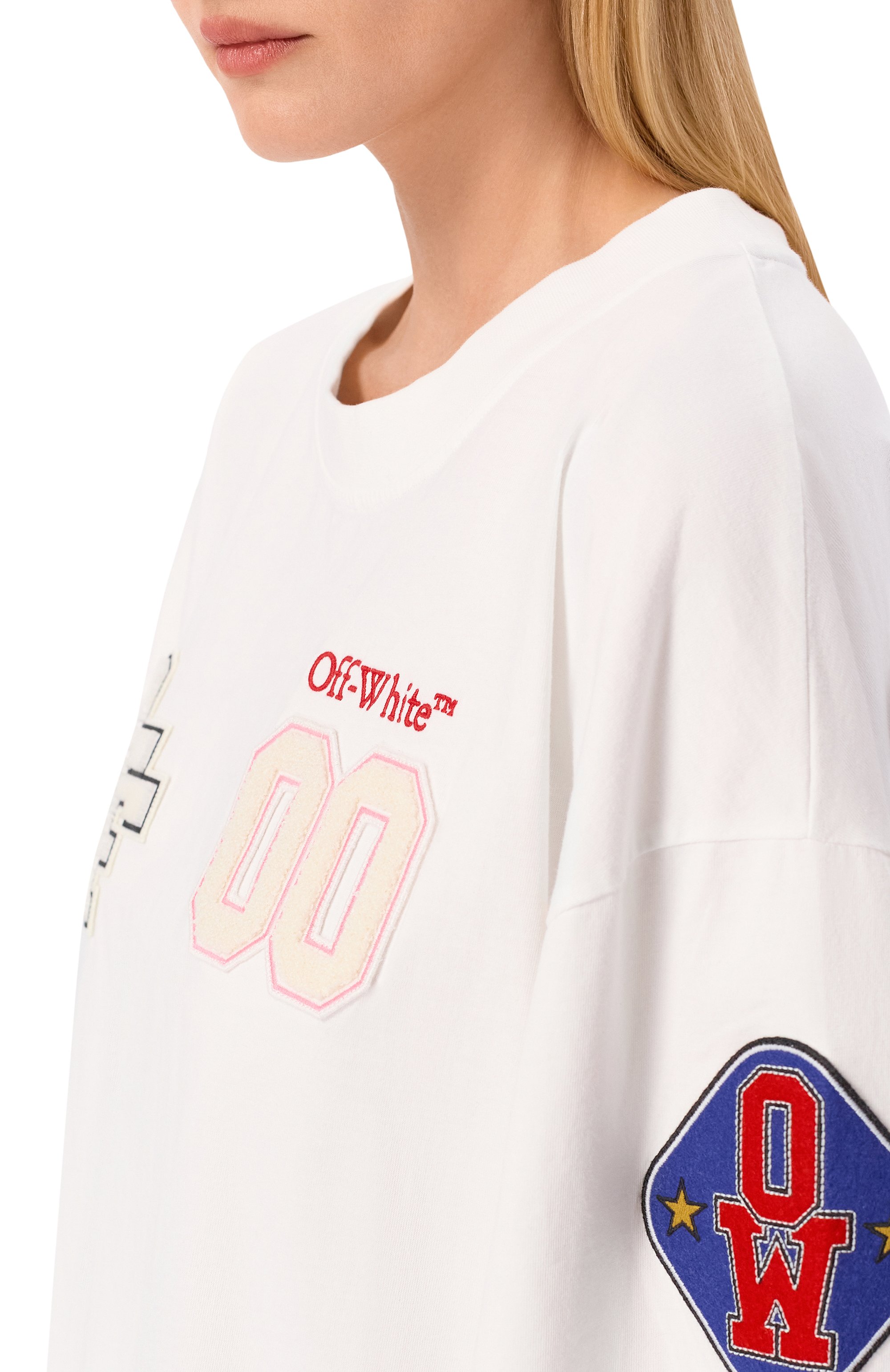 Хлопковое платье OFF-WHITE, арт. 0WDH00AS26JER002, фото 4