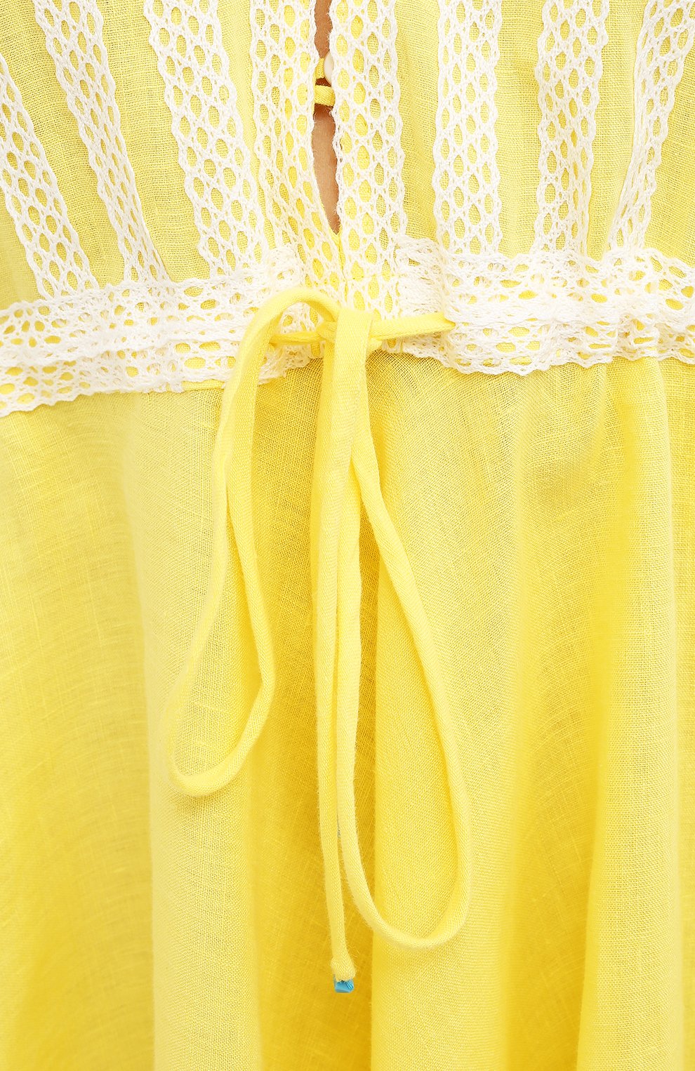 Льняное платье A MERE CO желтого цвета по цене 46250 руб., арт. AMC-RSS21-01YW, фото 5 Льняное платье A MERE CO, арт. AMC-RSS21-01YW, фото 5