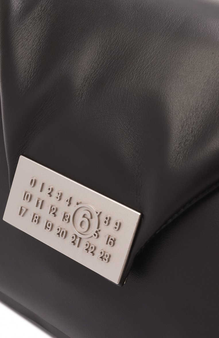 Женская сумка numeric medium MM6 черного цвета, арт. SB5ZH0020/P7258 | Фото 3 (Материал: Натуральная кожа; Ремень/цепочка: На ремешке; Размер: medium)