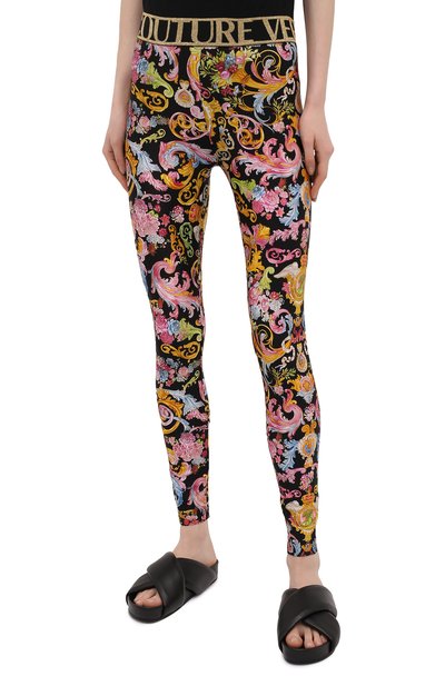 Легинсы VERSACE JEANS COUTURE разноцветного цвета по цене 18400 руб., арт. D5HWA101-WDP101/S0096, фото 3 Легинсы VERSACE JEANS COUTURE, арт. D5HWA101-WDP101/S0096, фото 3