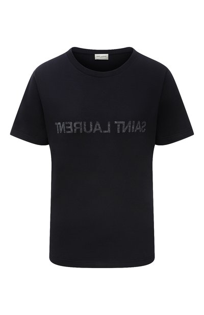 Женская хлопковая футболка SAINT LAURENT, арт. 665234/Y36HE
