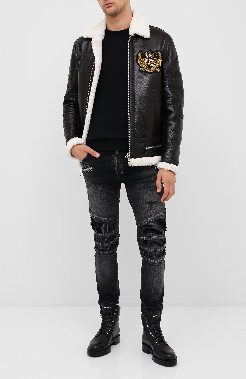 Кожаные ботинки BALMAIN, арт. UM1C148/LGLS, фото 2