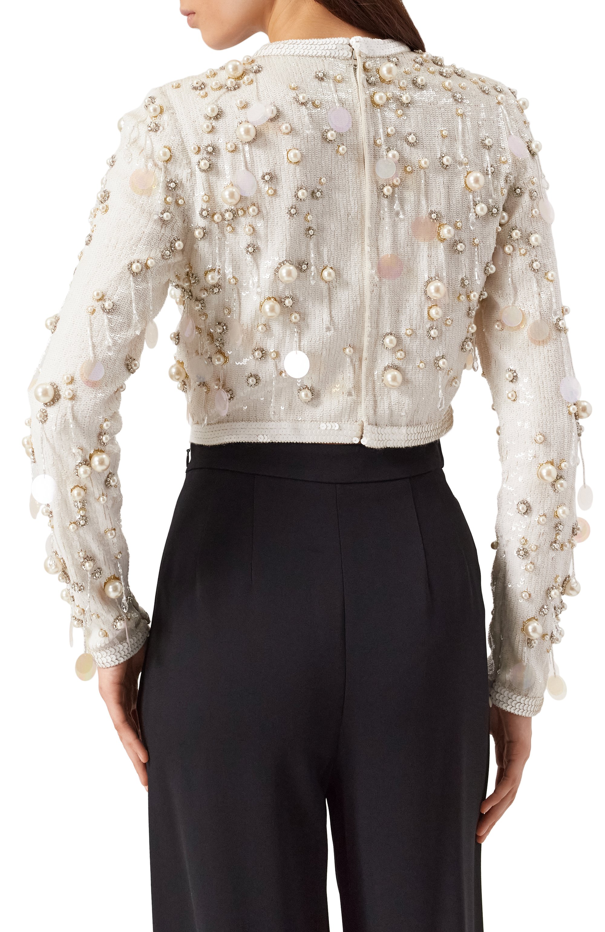 Топ с отделкой пайетками GIAMBATTISTA VALLI, арт. 24FWSVAS1069-E2ASJ, фото 4