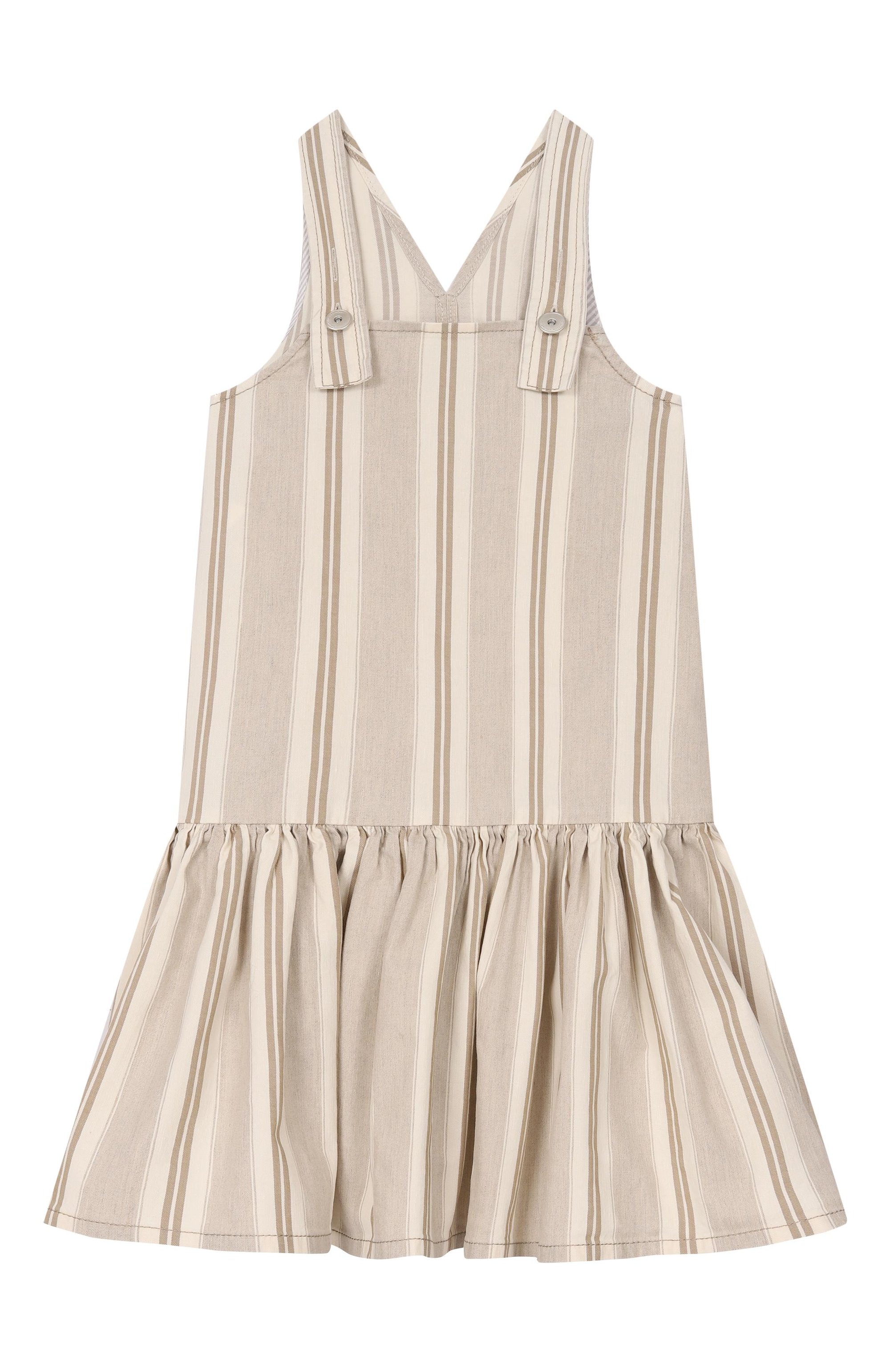 Сарафан из хлопка и льна BRUNELLO CUCINELLI бежевого цвета по цене 66300 руб., арт. BL106A330C, фото 2 Сарафан из хлопка и льна BRUNELLO CUCINELLI, арт. BL106A330C, фото 2