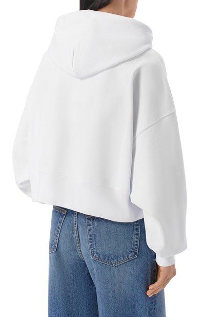 Хлопковое худи MSGM белого цвета по цене 30750 руб., арт. 2000MDM509/300000, фото 4 Хлопковое худи MSGM, арт. 2000MDM509/300000, фото 4