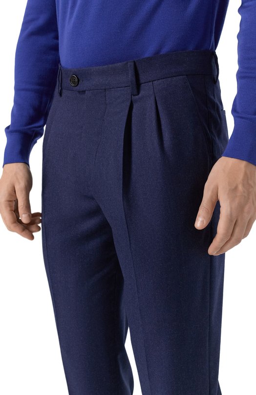 Шерстяные брюки Brunello Cucinelli ME226E1950 Синий  ME226E1950 Фото 5