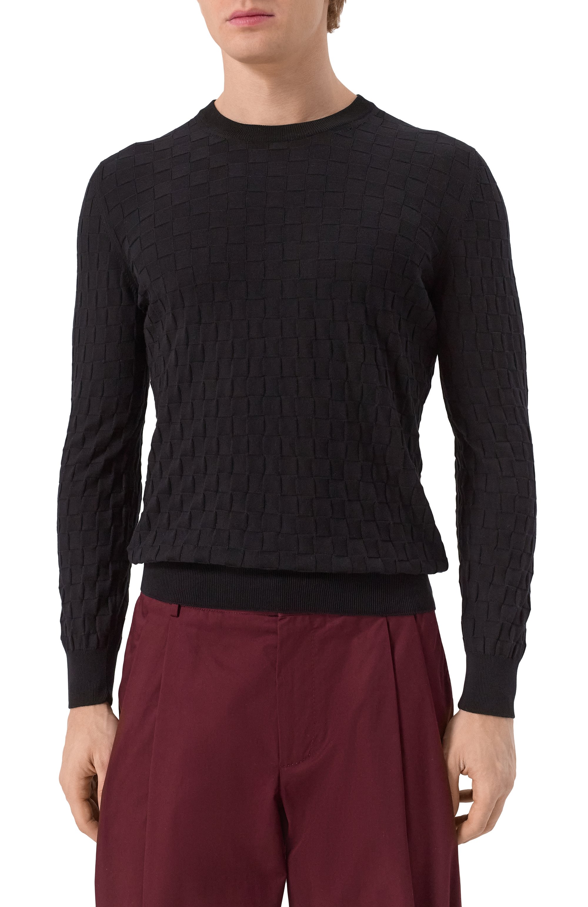 Хлопковый джемпер GRAN SASSO черного цвета по цене 25350 руб., арт. 57109/18040, фото 3 Хлопковый джемпер GRAN SASSO, арт. 57109/18040, фото 3